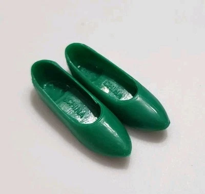 ZAPATOS MUÑECA BARBIE FLATS VERDE SIMPLE LISO IDO CON EL VIENTO SCARLETT O'HARA Foto 1 de 2
