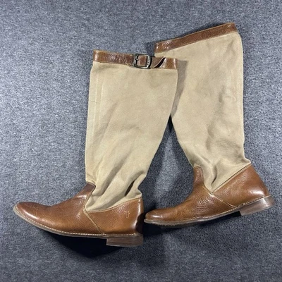 Botas Frye Paige Tostado Lona y Cuero Talla 8.5 Foto 1 de 4