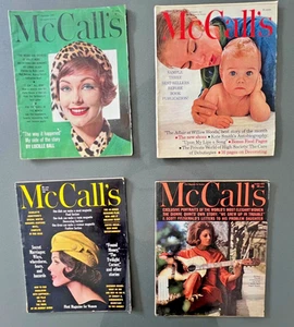 Lot of 4 Vintage McCall’s Magazine for Women 1960-1963 - Great Condition! - Picture 1 of 6