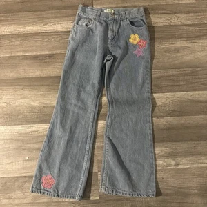 Vintage Circo Girls Blue Jeans Embroidered Flowers Size 10 - Picture 1 of 12
