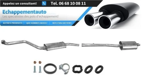 BMW E36 325 2.5 TD 2.5 TDS sans catalyseur Silencieux central + arrière - Photo 1/1