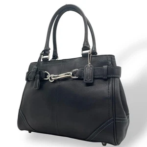 Authentische Coach S3 Leder Clip Handtasche schwarz Anhänger Beuteltasche Y2K... - Bild 1 von 20