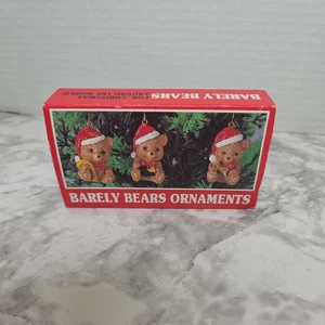 Vintage BARELY BEARS Ornaments For Christmas Around the World * House Of Lloyd - Picture 1 of 21