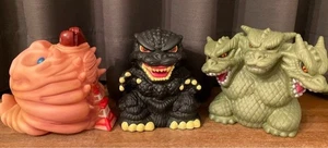 Vintage Godzilla piggy bank set Godzilla King Ghidorah Mothra from JP - Picture 1 of 6