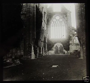 Glass Magic Lantern Slide TINTERN ABBEY WEST WINDOW C1900 L90 - Picture 1 of 2