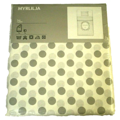 Capa de edredom e fronha dupla Ikea MYRLILJA La Vie Est Belle Paris POLKA DOT nova - Imagem 1 de 4