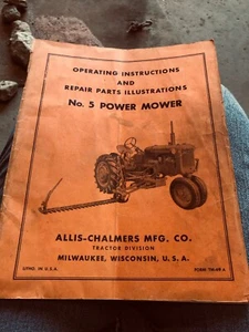 Allis chalmers number five power mower manual - Picture 1 of 1