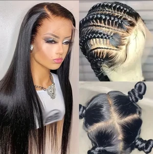 Full lace human hair wig 100% virgin hair black Transparent lace - Picture 1 of 16