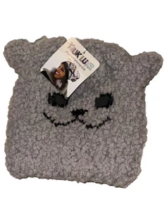 Cappello invernale Muk Luks sherpa orsacchiotto orecchie grigio donna taglia unica carino divertente - Foto 1 di 8