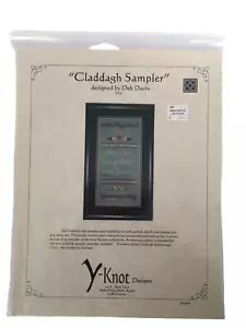 Y Knot Cross Stitch Pattern Claddagh Sampler Wedding Engagement Love Couple - Picture 1 of 7
