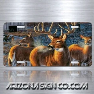 Buck Stag Deer Whitetail Mule Doe Fawn Aluminum Replica Prop License Plate Tag - Picture 1 of 6