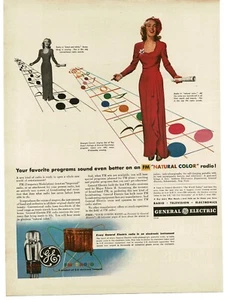 1944 General Electric FM Natural Color Radio Georgia Carroll Vintage Print Ad - Bild 1 von 1