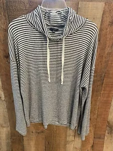 lucky brand large pull over sweater striped super soft thin boho hippie cowl - Picture 1 of 7