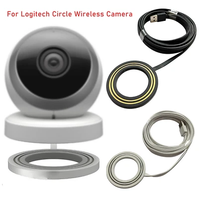 For Logitech Circle Wireless Camera Charging Ring Dock 10ft USB Cable Replace - Image 1 of 4