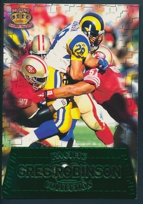 1996 Pacific Pure NFL Gridiron Collection Green Gems Foil Greg Robinson #GG-47  - Image 1 of 2