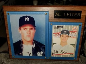 1988 AL LEITER PLAQUE WITH HIS 1988 FLEER CARD - Picture 1 of 3