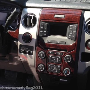 FORD F150 WOOD GRAIN DASH KIT.FITS 2013-2014 BENCH SEATS NO NAVIGATION - Picture 1 of 3