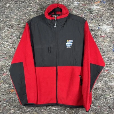 Nascar Hall of Fame Jacket Mens Medium Fleece Charlotte Racing Red Full Zip Coat - Image 1 of 4