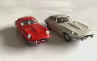 Jaguar E Tipo 1/87 Plástico Modelo x 2 Wiking Excelente Estado Ferrocarril Foto 1 de 4