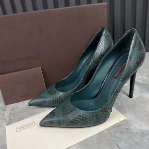 Louis Vuitton Eyeline Pump tacchi alti verde pitone 8 US o 38 EUR - Foto 1 di 24