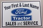 PERSONALIZED FORD TRACTOR (BLUE) ALUMINUM NAME SIGN