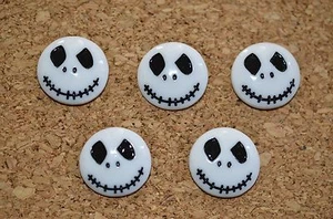 Set of 5 CUTE SKELETON bulletin board pushpins, thumbtacks, or magnets - Picture 1 of 6