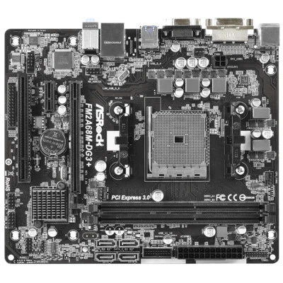 FOR ASRock FM2A68M-DG3+ Motherboard FM2+ DDR3 32G VGA+DVI Mainboard - Image 1 of 4