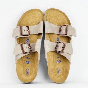 Birkenstock Arizona Taupe Weichbettung Wildleder Damen Sandalen - Bild 1 von 8