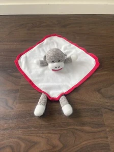 Baby Starters Sock Monkey Lovey Rattle Security Blanket Stuffed Animal 2014 - Picture 1 of 5