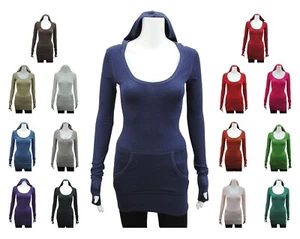 Felpa con cappuccio da donna P.C. con cappuccio e maniche lunghe top da donna taglie forti da 6 a 24 - Foto 1 di 57