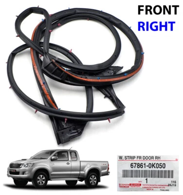 Rh Weatherstrip Door Rubber For Toyota Hilux Vigo Champ Cab 2012 2014 2015 - Image 1 of 4