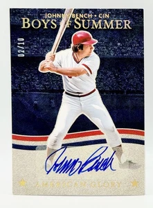 2025 Panini Boys of Summer American Glory John’s Bench Auto 2/10 Reds - Picture 1 of 2