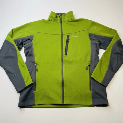 Chaqueta Eddie Bauer Para Hombre Talla M Verde Gris Primera Ascensión Vellón Aire Libre Senderismo Foto 1 de 4