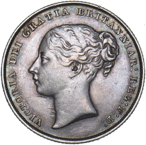 Chelín 1844 - Moneda de plata británica Victoria - Bonita - Imagen 1 de 2
