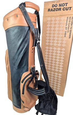 NUEVO Carro de golf Sun Mountain Mongolian Yak de cuero/bolsa de transporte de domingo con capucha para lluvia Foto 1 de 4