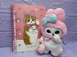 Mofusand Katze My Melody Sanrio Plüsch Kuschelanhänger A5 Notizbuch Stift Konvolut Kawaii - Bild 1 von 7