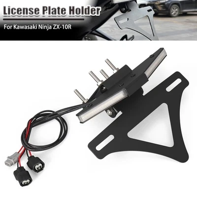 Soporte de matrícula cola ordenado para KAWASAKI Ninja ZX10R ZX10RR 2023-2025 Foto 1 de 4