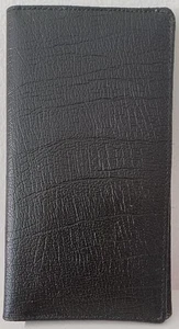 CARTERA DE HOMBRE VINTAGE BILLETERA TARJETERO NEGRO PANTORRILLA REAL HECHA EN INGLATERRA - Imagen 1 de 6