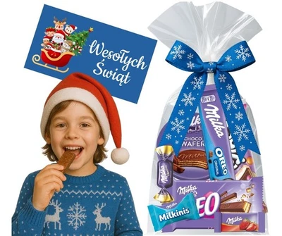 Caja Regalo Dulces Navidad 1kg Niños Milka Oreo Mezcla Listo En Caja- Foto 1 de 3