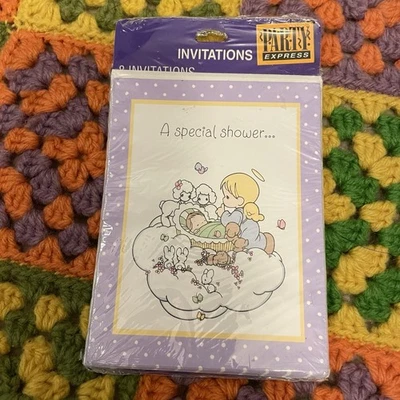 Invitaciones de baby shower Hallmark Precious Moments 1994 de colección paquete de 8 nuevas en stock Foto 1 de 2