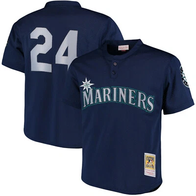 MITCHELL & NESS Seattle Mariners Ken Griffey Jr. Throwback Mesh Jersey Small   - Image 1 of 4