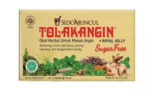 Tolak Angin Royal Jelly Herbal Medicine treat cold flue nausea SUGAR FREE 5x - Picture 1 of 1