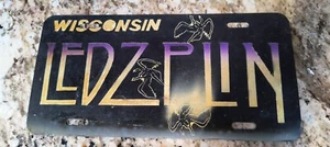 Wisconsin GRAFIK handgefertigtes SCHMINKTISCH NUMMERNSCHILD "LED ZPLIN" LED ZEPPELIN - Bild 1 von 7