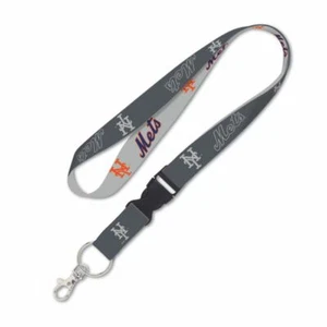 NEW YORK METS KEY CHAIN LANYARD DETACHABLE BUCKLE 1" WIDE 22" LONG - Picture 1 of 1