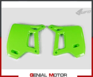 Radiator Covers UFO Plastic For Kawasaki Kdx 200 1990 > 1994 Green KX - Picture 1 of 2
