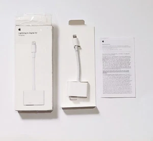 Genuine Apple Lightning Digital AV Adapter A1438 - HDMI for iPhone iPad - 1080p - Picture 1 of 5
