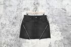 Hudson Viper Zip Charcoal Black Wash Mini Denim Jean Skirt Size 30