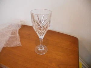 2 HEAVY 1.8 POUNDS DEEP CUT CRYSTAL Water Goblet 8" Tall 8 oz Wine Glass U GET 2 - Picture 1 of 7
