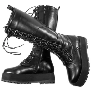 Shoes Women's Black Knee High Snow Boots Female Platform Pumps Plus Size Shoes - Picture 1 of 8