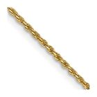 14K Yellow Gold 1.15mm Rope Chain Necklace 18" for Women